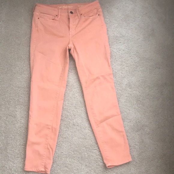 Calvin Klein Coral Skinny Jeans! Size 8. - Picture 2 of 5